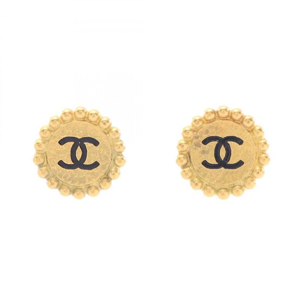 Chanel Cc Logo Round Clip-On Earrings #312588C10B